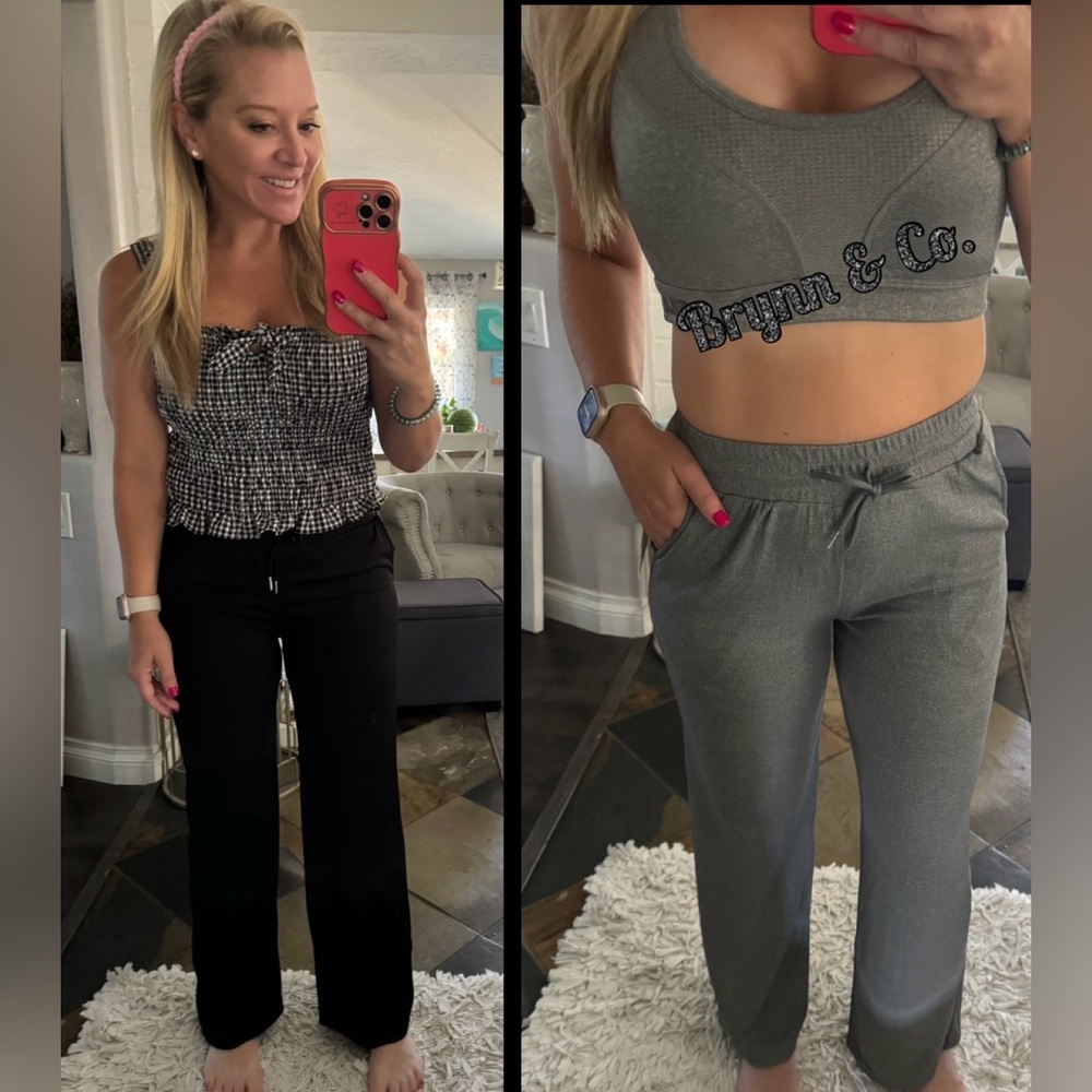 Elastic Waist Ribbed Pants Dressy & Casual
